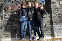 38 Charlotte Ryan, Peter Ryan and Jerome Ryan Next To Banff Bow River Bridge In Winter